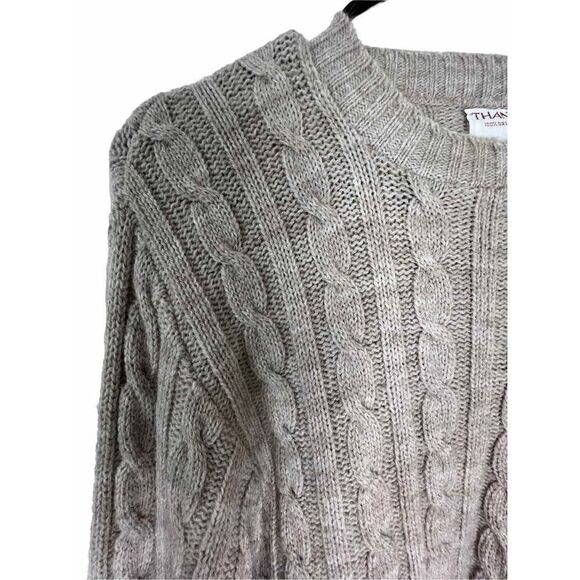 Tan Cable Knit Sweater  - Picture 3 of 4